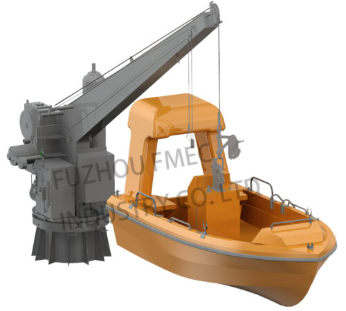 SINGE ARM SLEWING BOATRAFT DAVIT & CRANE