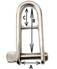 HALLIARD KEY SHACKLES